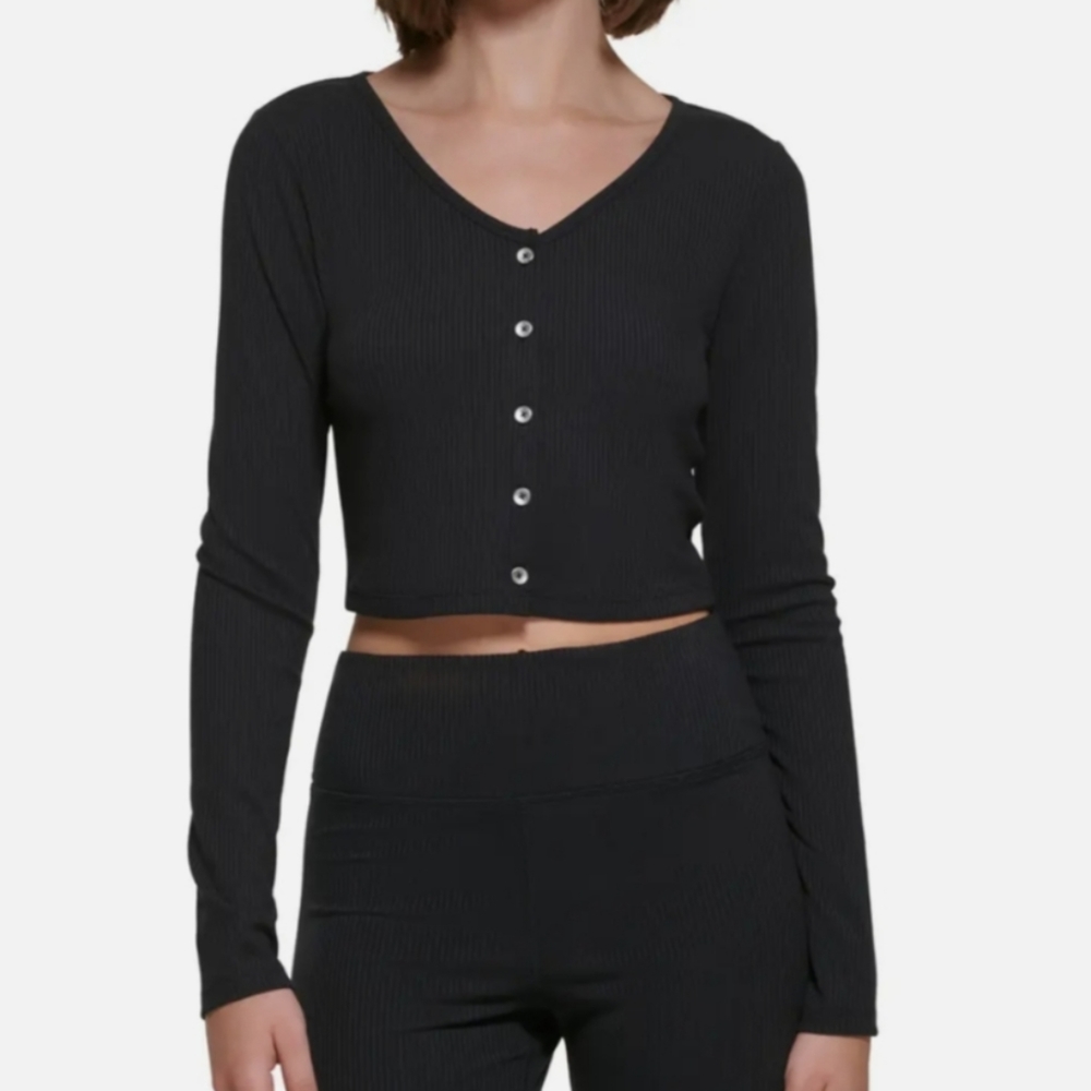 Calvin Klein Performance Cropped Cardigan - Picture 2 of 6